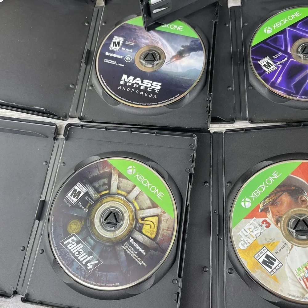 Lot of 7 Microsoft Xbox One Games - Evil Within 2,Mass Effect Andromeda,and More